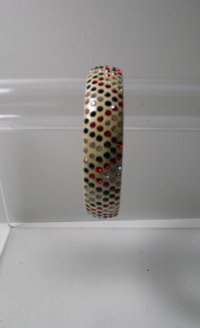 Vintage Celluloid Deco Red Clear and Black Deco