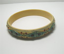 Celluloid Vintage Red on Deco Green Points