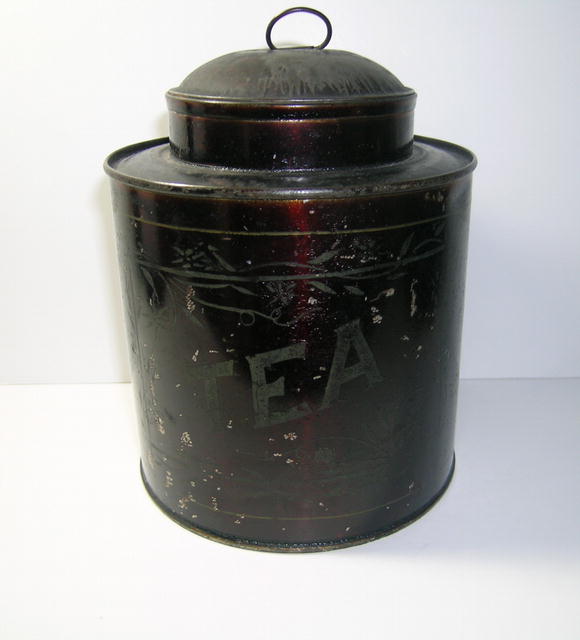 Antique Tea Tin Caddy