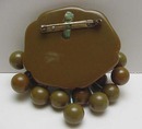 Bakelite Vintage Green Berries or Olives Brooch