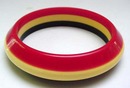 Bakelite laminated Red cream and black