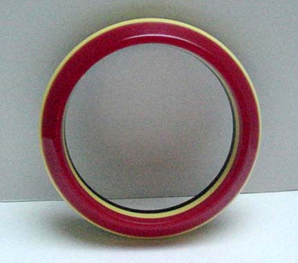 Bakelite laminated Red cream and black
