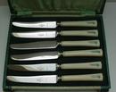 Bakelite Vintage Deco set of Boxed Fruit Knives
