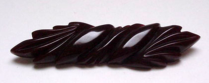 Bakelite Brown Deco Brooch