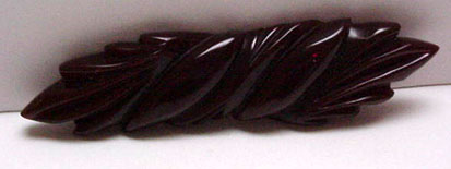 Bakelite Brown Deco Brooch