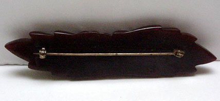 Bakelite Brown Deco Brooch