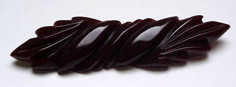 Bakelite Brown Deco Brooch