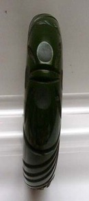 Bakelite Dark Green Vintage Deeply Carved Bangle Bracelet