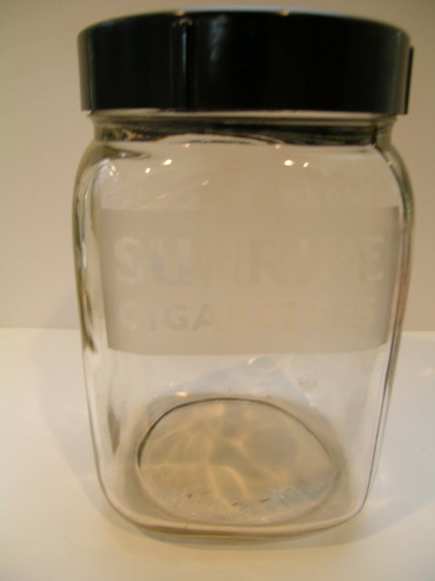 Dutch Sunripe Cigarettes Glass Jar with