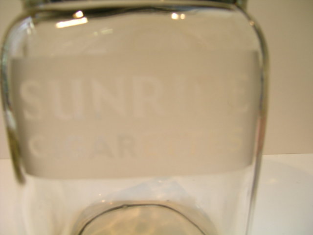 Dutch Sunripe Cigarettes Glass Jar with