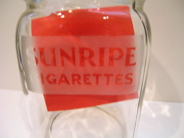 Dutch Sunripe Cigarettes Glass Jar with