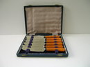 Bakelite Set of Fruit Knives with Box