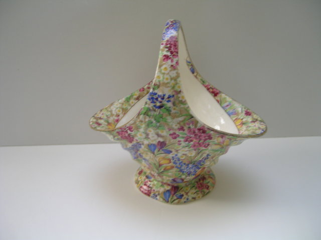 Royal Winton Vintage Chintz Crocus Large Basket