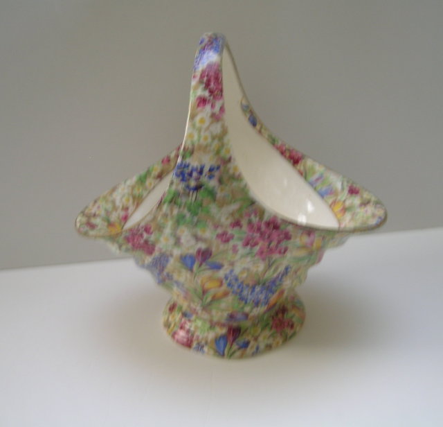 Royal Winton Vintage Chintz Crocus Large Basket