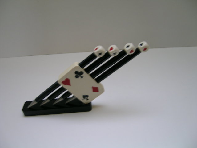 Bakelite Playing Lead Pencils With Stand