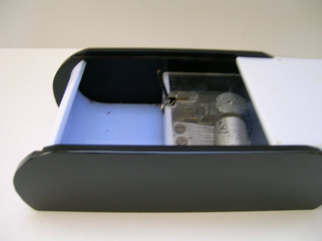 Bakelite and lucite Music Box Trinket Box