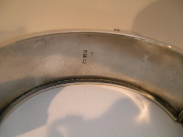 Dynamic Victorian Sterling Silver Buckle Bangle