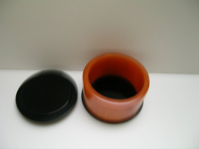 Bakelite Vintage Butterscotch and Black Box
