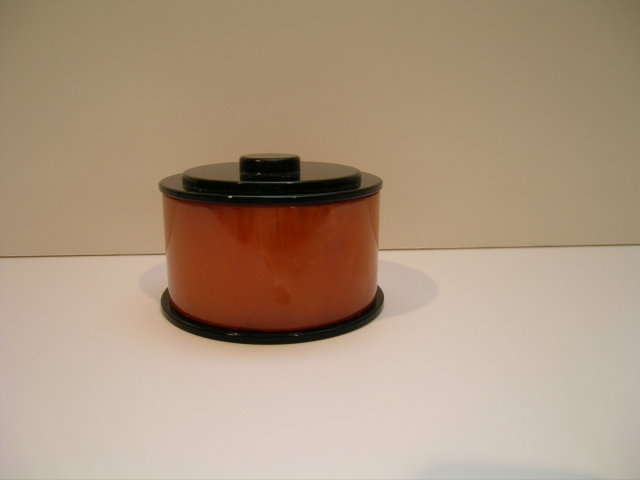 Bakelite Vintage Butterscotch and Black Box