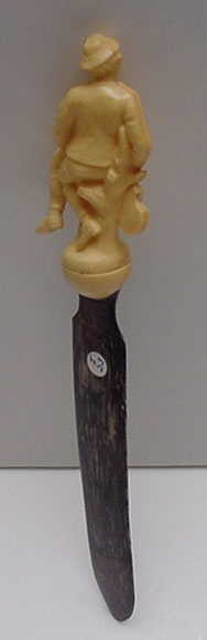 Celluloid Carved Violin Player Letter Opener
