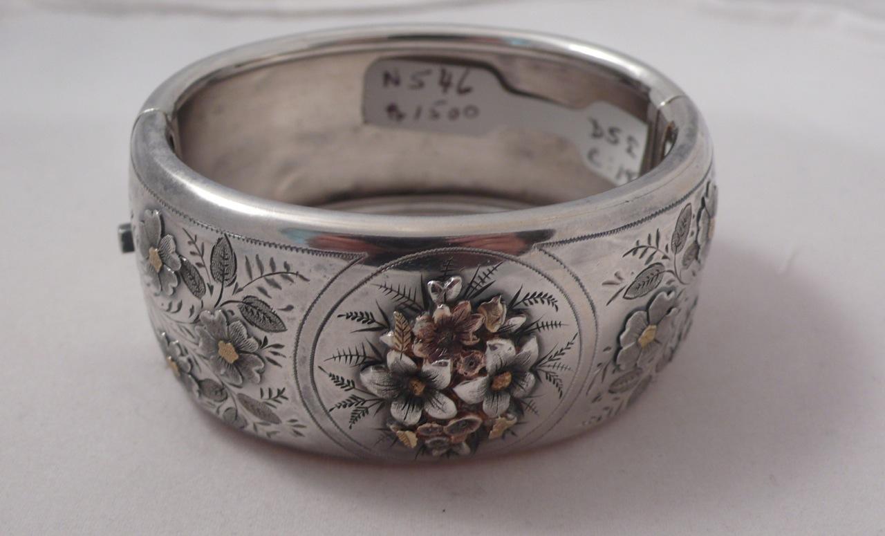 Victorian Sterling Silver Bangle