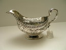 George III Sterliing Silver Chased Sauce Boat