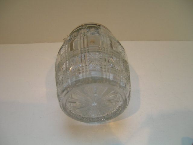 Victorian Silver Plate and Glass Jam Dish with Spoon