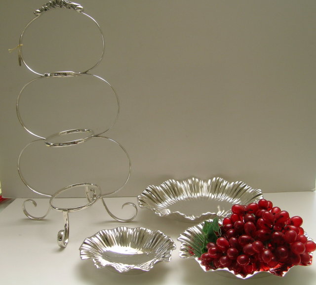 Victorian Silverplate 3 Tier Serving Bowls
