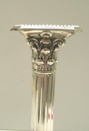 Sterling Silver Pair Corinthinan Pedestal