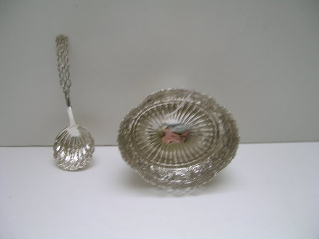 Sterling Silver Victorian Oval Bowl with Spoon