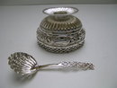 Sterling Silver Victorian Oval Bowl with Spoon