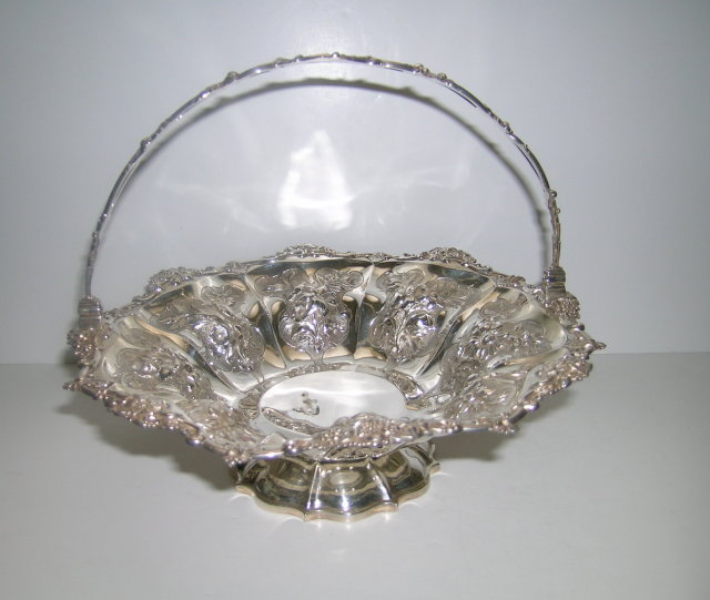 Sterling Silver Large Early Victorian Basket