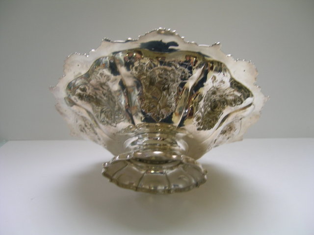 Sterling Silver Large Early Victorian Basket