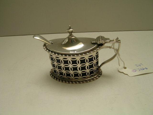 English Pierced Sterling Silver Mustard
