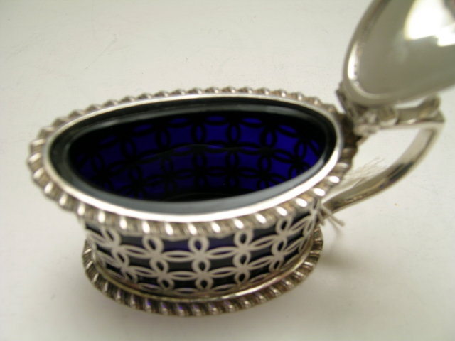 English Pierced Sterling Silver Mustard
