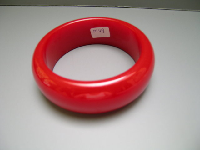 Bakelite Vintage Chunky Red Bangle