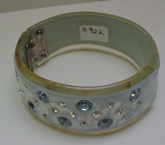 Lucite unusual chrome blue color with
