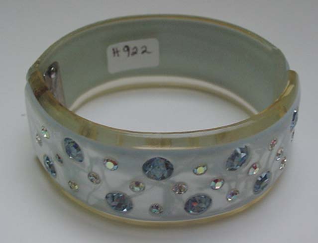 Lucite unusual chrome blue color with