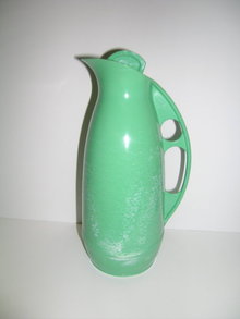 Bakelite Vintage Green Deco Thermos