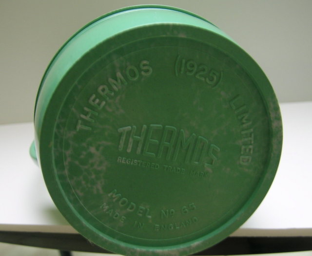 Bakelite Vintage Green Deco Thermos
