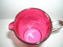 Victorian Cranberry Crackle Glass Pitcher