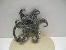 Beautiful Large Ameythist and Peridot Brooch
