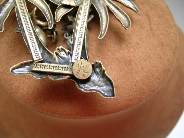 Joseff Palm Trees and Angel Brooch