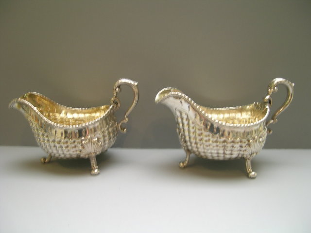 Sterling Silver Georgian Pair of Sauce Boats