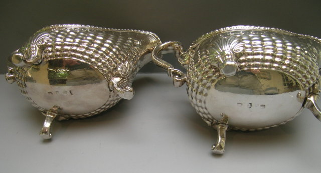 Sterling Silver Georgian Pair of Sauce Boats
