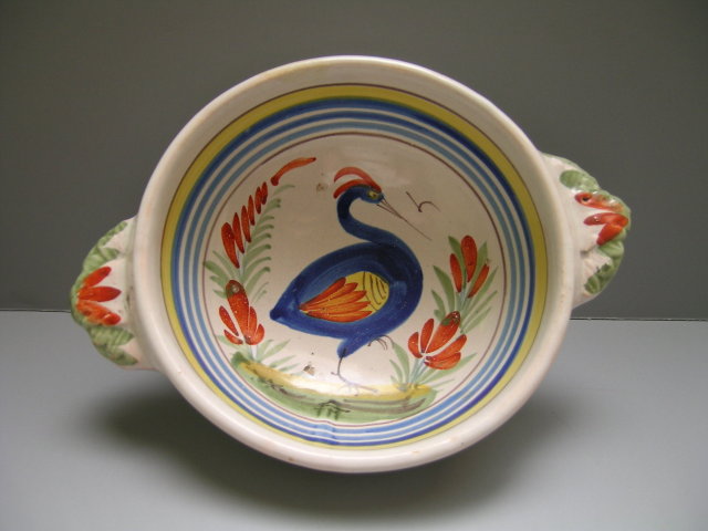 Quimper Bowl with Handles