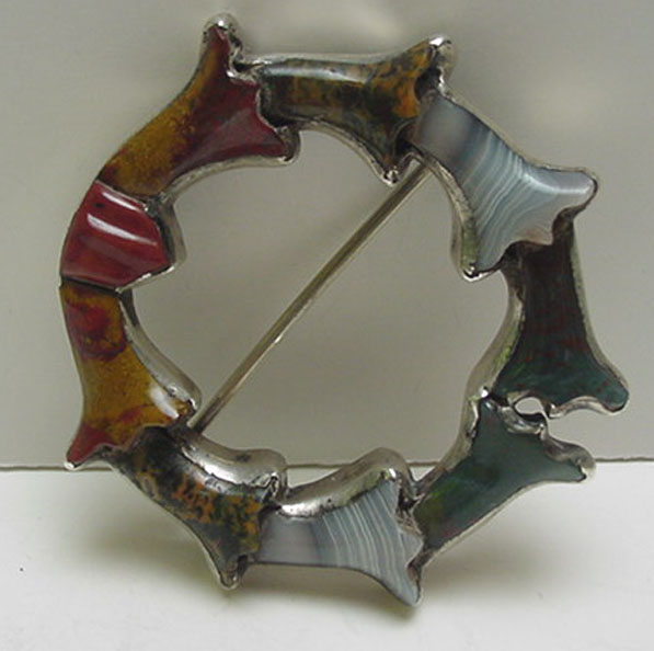 Victorian Scottish Agate Brooch
