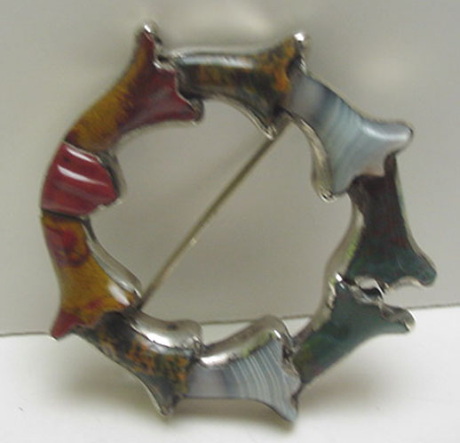 Victorian Scottish Agate Brooch