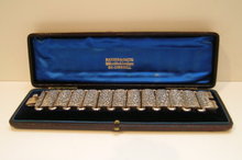 Victorian Sterling Etched Wide Link Bracelet