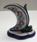 Quimper Crescent Shaped Vase